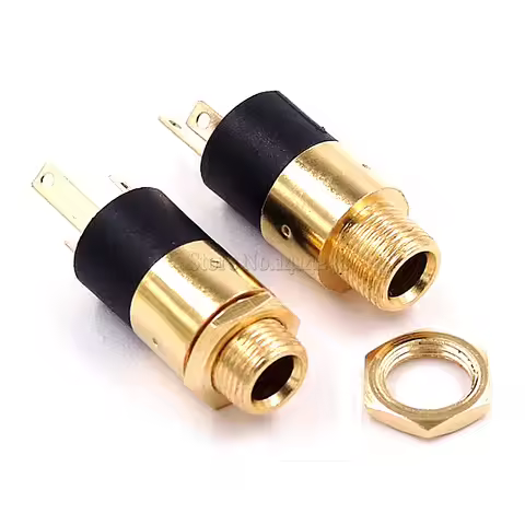 5PCS 3.5MM cylindrical socket PJ-392 Stereo Female Socket Jack with Screw 3.5 Audio Video Headphone 