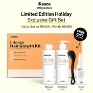 andSons Intense Hair Growth Gift Box Set (Shampoo 200ml + Conditioner 200ml + 3 Redensyl Serum 60ml