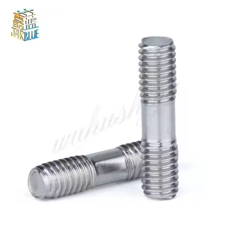 20PCS M8 Stainless Steel Double End Threaded Screw Headless Double Thread Studs Bolt M8*30/35/40/45/