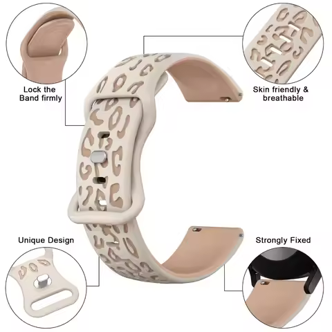Silicone Leopard Strap For Xiaomi Watch Watch S4 S3 S2 S1 Active Pro Sport Edition/Redmi Watch 5 Act