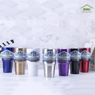 【ZHKJ】900ML Mountain Tumbler Water Bottles Thermos 304 Stainless Steel Keep Cup Drinks Hot and Cold 30oz Ready Stock