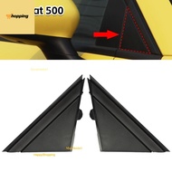 MK1  1Pc Car Door Mirror Triangle Plate Flag Cover Front Window A-pillar Triangle Cover For FIAT 500