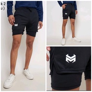 { COD AVAILABLE } 2IN1 SPORT SHORTS FOR MEN