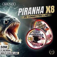 HX KENZI PIRANHA X8 50m Multicolor PE line HXconnecting