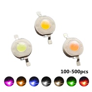 100-500pcs LED 1W 3W Watt 30/45mil High Power Chip Beads Cold Warm White Red 660nm Blue 450nm Green 