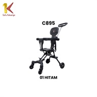 Satu Keluarga Stroller Baby Kereta Dorong 2 Arah C895 Baby Stroller Magic Stroller Balita Lipat Perl