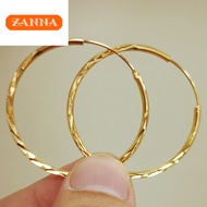 916 gold earrings 1.4-inch large ring geometric concave earrings fpr women gift