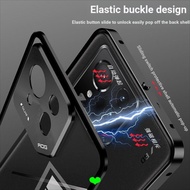 Rog9 Phone Case rog9pro Phone Case Buckle Metal Frame Protective Cover Glass Back