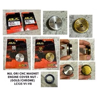 MJL MAGNET COVER NUT CNC LC135 Y15ZR ENGINE COVER GOLD CHROME ALLOY CNC YAMAHA LC135 V1~V7 Y15 V1 V2