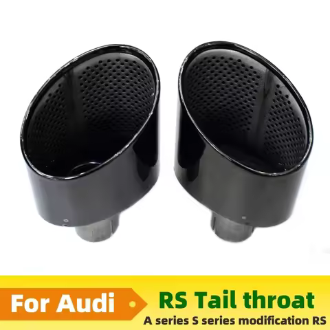 For Audi A3 A4 A5 A6 A7 Exhaust Pipe Upgrade RS3 RS4 RS5 RS6 Tail Throat Stainless Steel Muffler Tip