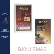 Bayu emas 1.00g 999.9 Gold bar - MAA ( Preloved )