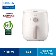Philips Airfryer Series 3000 L with Auto pause and RapidAir technology, 3.7 L, White (HD9100/20)