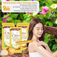 6 Pcs TERMURAH !! Hand Body Lotion Whitening Citra Bengkoang Natural Glow UV Kuning Citra Pearly Glo