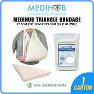 [𝐂𝐀𝐑𝐓𝐎𝐍 𝐏𝐔𝐑𝐂𝐇𝐀𝐒𝐄] [𝐌𝐃𝐀 𝐀𝐏𝐏𝐑𝐎𝐕𝐄𝐃] MEDIHUB Triangle Bandage Thickened Triangle First Aid Bandage (50 u