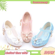 Girls Sequin High Heels Shoes Children's Butterfly Knot Princess Shoes Students Dance Shoes