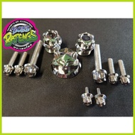 ⊕ ۩ 11pcs. HANDLE BAR SET RAIDER J 110-115 (GOLD-WHITE GOLD-TITANIUM-CNC GEAR TYPE)