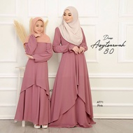 (MOM & KIDS)  DRESS AISY TSARWAH 8.0 Material FULL Chiffon + FULL lining (jersey)