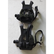 Spin Exercise Bike Pedals Pedal for Clipless Toe Cage and Strap for Shoes Indoor Cycling Heavy Duty 