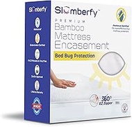 Slumberfy Full Size Waterproof Bamboo Mattress Encasement by - Premium Skin-Safe Mattress Protector 