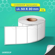 Semicoat Label Sticker 50 x 30 50x30 mm/ 50x30mm/ 5x3 cm/ 1 Line 1000 Pcs