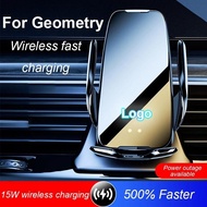 For Geometry A APRO C Yuanjin X3PRO EX3 Car Infrared Sensor Holder Mobile Phone 15W Wireless Charger