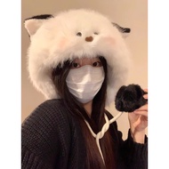 Lovely cat-shaped cotton hats and hats, thoughts keep warm and beautify, high-quality fur material, 