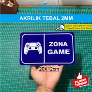 ELEGANT GAME ZONE ACRYLIC SIGN NAVYbiru