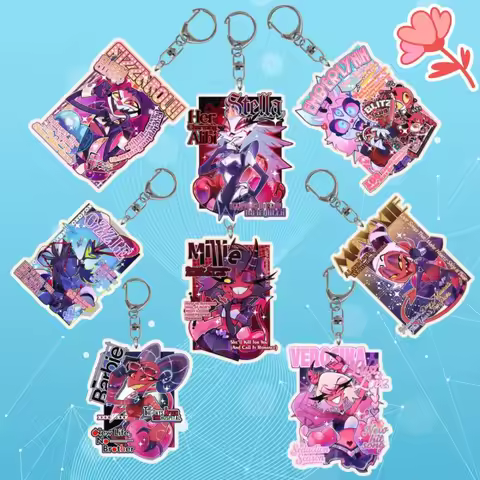 Acrylic Keychain for Helluva Boss Stella Verosika Mayday Emberlynn Ozzie Anime Character Creative Pe