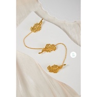 Peranakan Nyonya Kebaya Accessories Kerosang/Kerongsang Brooch: Gold Leaves A