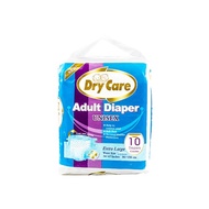 Dry Care Adult Diaper Unisex Size XL (Waist Size 34-67 inch, 86-150cm) (10 Pieces/bag)