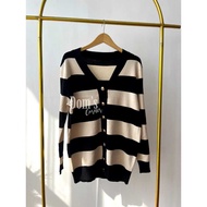 Domscorner - Han yul cardi - stripe cardi - knit cardigan - knit cardigan - button knit blouse - out