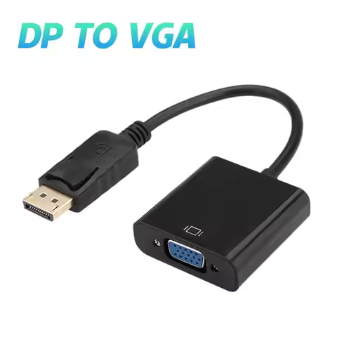 DisplayPort to VGA Adapter 1080p DP Male to VGA Female Converter Cable For Projector TV Computer Lap
