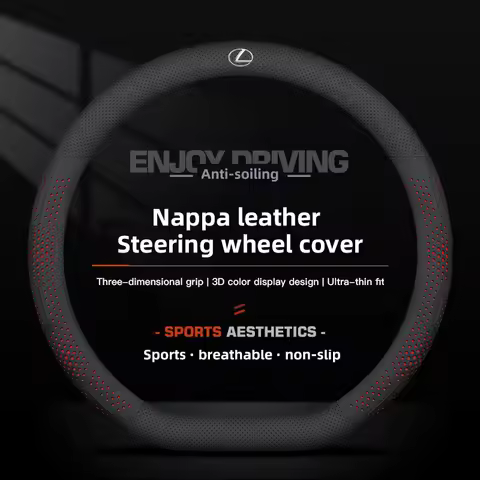 Car Styling Leather Steering Wheel Cover Accessorie For Lexus Fsport GS GX IS LS LX CT LC RC LBX NX 