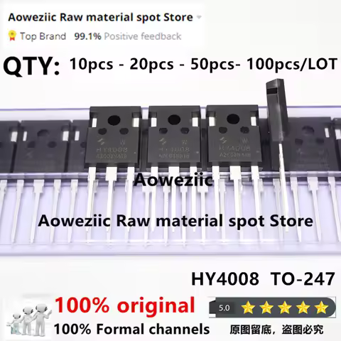 Aoweziic 2020+ 100% New Original HY4008 HY4008W TO-247 MOSFET Inverter Ultra Chip 80V 200A