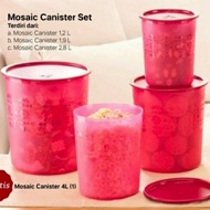 Terbaru !!! Toples Cantik Tupperware Mosaic Canister Set Tupperware