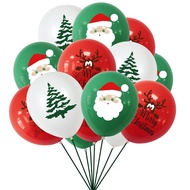 Christmas Balloon 33cm Snowflake Latex Balloon Party Decoration Balloon Round Printed Christmas Ball