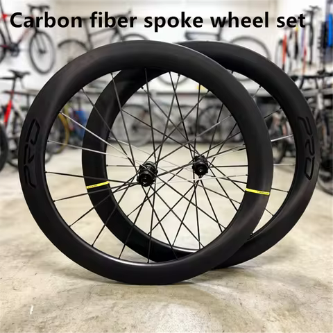 700C 3.7mm Carbon Spoke 36T ratchet Deep 40 45 50 60mm Carbon fibre Road Bike disc Wheelset Tubeless