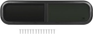 RV Sliding Window, Window Trailer Window 35.4 x 11.8in Black with Removable Nets for Caravan (For Wa