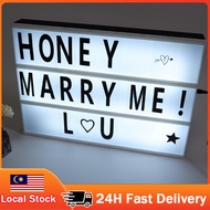 【24H SHIP】A5 Message Light Box LED Lightbox Letter Box LED Alphabet Box LED DIY Message Board LED De