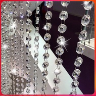 14mm  Bead Curtain Octagonal Bead String Wedding Road Bead String Acrylic  Bead Chain Lighting Acces