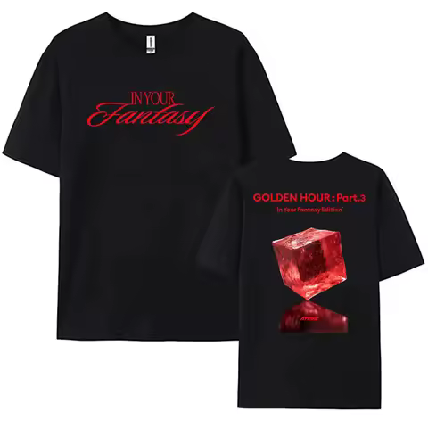 GOLDEN HOUR : Part.3 in Your Fantasy Edition T-shirt ATEEZ Boys Band Korean Style Tshirts Unisex Str