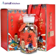 Authentic Xinhui Chenpi 20 Year Glass Bottle Gift Box with 15 Year Xinhui Chenpi Dahong Citrus Peel