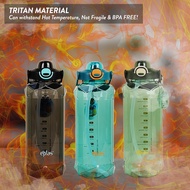 Official Distributor | Eplas (EGUD 2000ml) Heavy-Duty Diamond-Body Sports Bottle w/Handle & Straw+FO