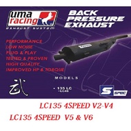 UMA RACING LC135 4S/ 5S EXHAUST STANDARD RACE V1-V3 V5-V7 28MM back pressure EXHAUST