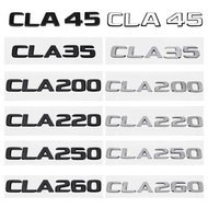 Car Trunk Letters Logo Emblem Badge Decals Sticker For Mercedes Benz CLA Class CLA35 CLA45 CLA260 CL