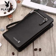 Playboy panjang dompet lelaki kulit kulit tekstur dompet lelaki dompet zipper beg tangan pasang