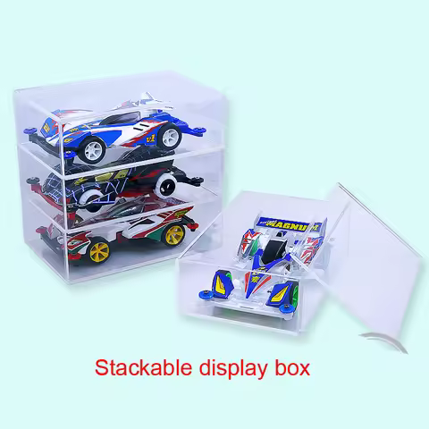 1pc 1/32 Tamiya Mini 4WD Car Display Box Transparent Stackable Storage Boxes Tools