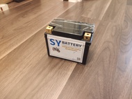 SY Battery รุ่น YT4 ฝาดำ/เขียว แบตฯลิเทียมฟอสเฟส สำหรับมอเตอร์ไซค์ 12V 6.0 AH