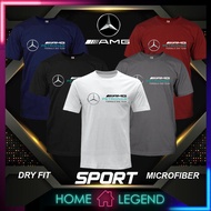 ️‍ ️‍ AMG MERCEDES Microfiber T Shirt Tshirt Tee Sportswear Round Neck Quick Dry Baju Unisex Men Wom