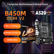 [Ggai] DS3H B450M GIGABYTE GA V2 Micro-ATX AMD B450 DDR4 3600(O.C.) PCIe Gen3 X4 M.2ซ็อกเก็ตช่องคู่ 